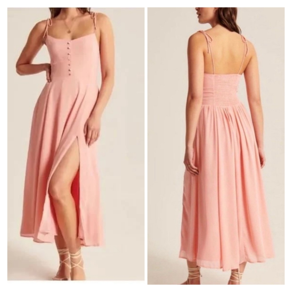 Abercrombie & Fitch Pink Midi Dress Size XS